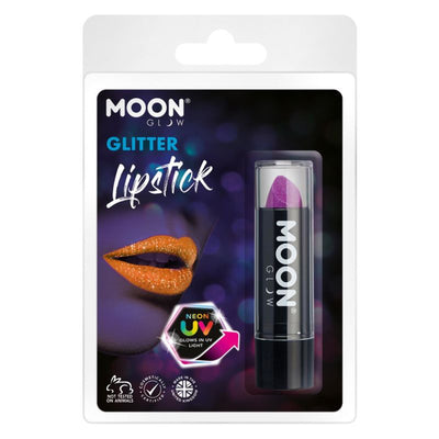 Moon Glow - Neon UV Glitter Lipstick Purple M40579 Costume Make Up_1