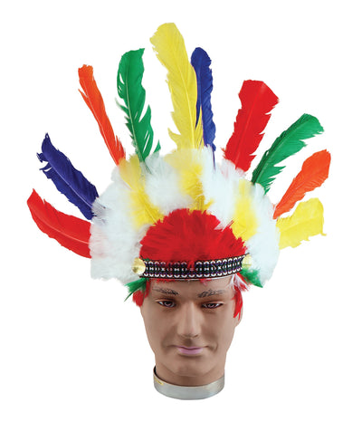 Native American Inspired Mens Indian Headress Adult Costume Accessories Male Halloween_1