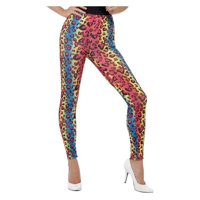 Neon Leopard Print Leggings Adult Multi_2