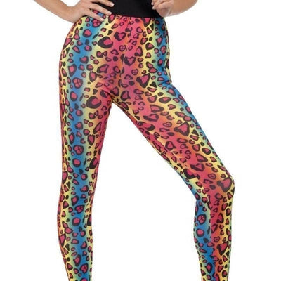 Neon Leopard Print Leggings Adult Multi_1