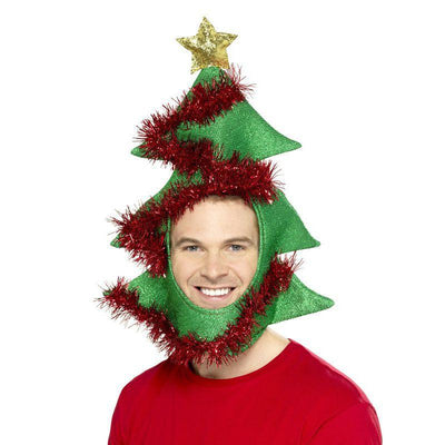 Novelty Christmas Tree Hat Smiffys Adult Green_1