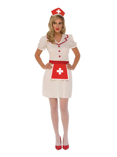 Nurse Costume Adult Classic White Dress_1