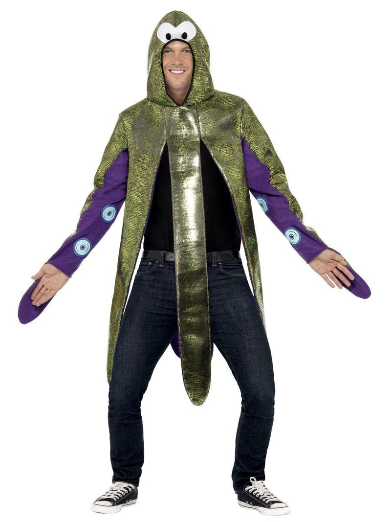 Octopus Costume Foam Bonded Adult Purple Hooded Tabard_2