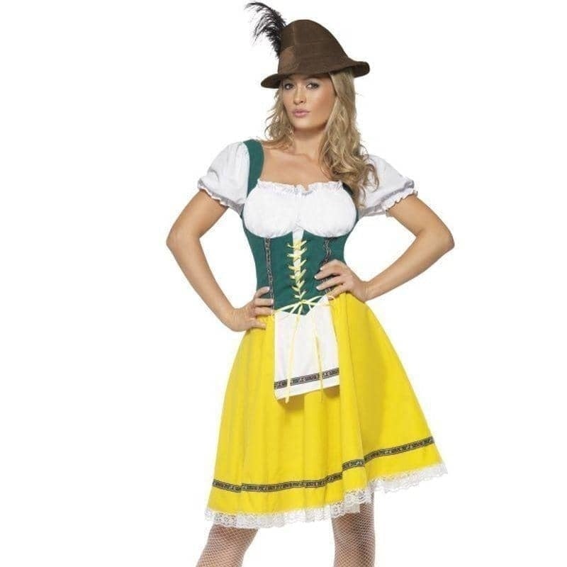 Oktoberfest Costume Female Adult Green Yellow_5