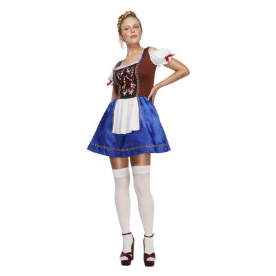 Oktoberfest Dirndl Costume Blue Ladies Dress_1