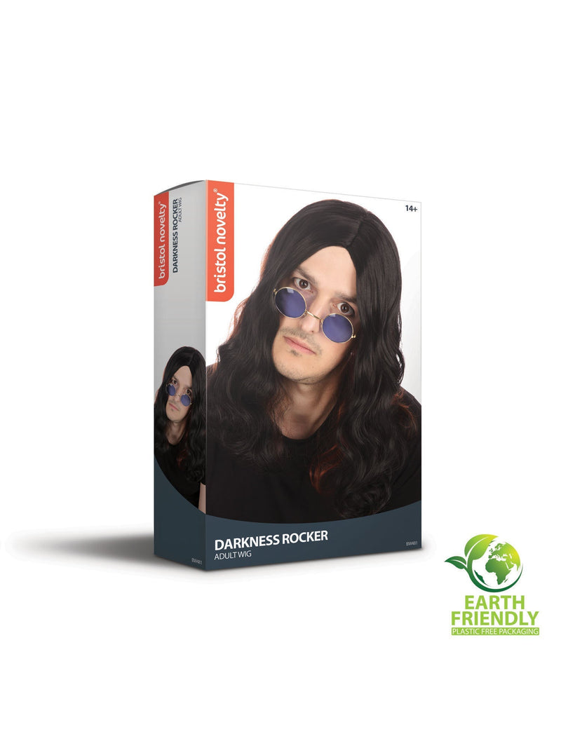 Size Chart Ozzy Osbourne Wig Black Rocker Hair