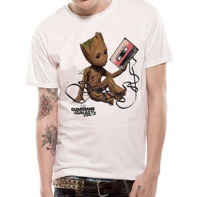 Guardians Of The Galaxy Vol 2 Groot And Tape T-Shirt Adult 1