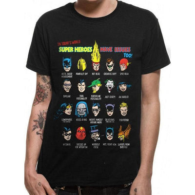 Justice League Superhero Issues Unisex T-Shirt DC Adult 1