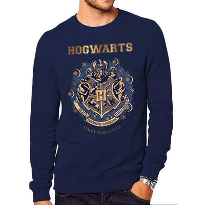 Gold Shimmer Christmas At Hogwarts Crewneck Sweatshirt Harry Potter Adult 1