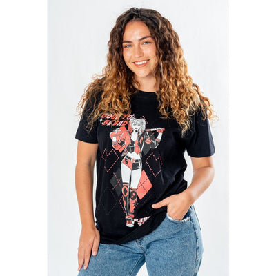 Harley Quinn Adult Black Got To Be Bad T-Shirt DC_1