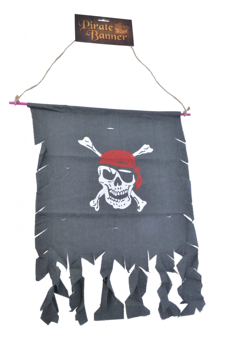 Pirate Banner Distressed Fabric Black Party Goods Unisex_1 PG063