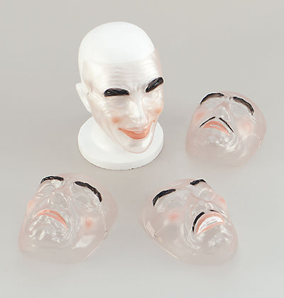Mens Transparent Male Plastic Masks Cardboard Dozen Halloween Costume_1 PM064