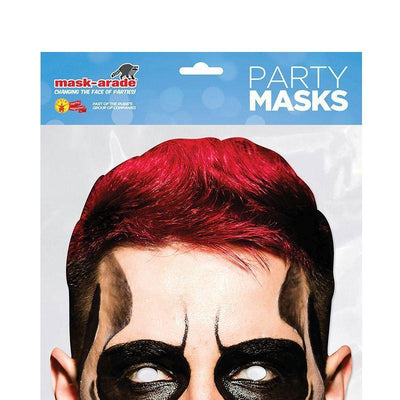 Day Of The Dead Card Mask Red Hair Plastic Masks Cardboard Masks_1 pm152