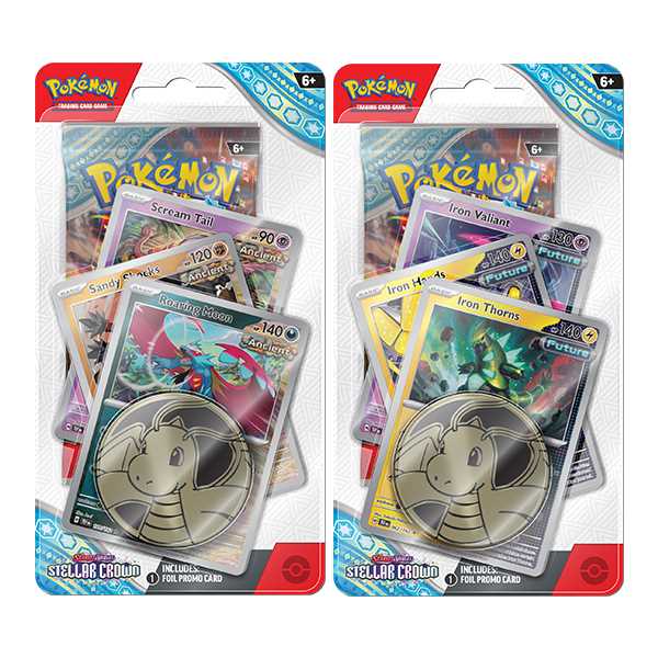 12 Sets of Pokemon TCG Scarlet & Violet 7 Stellar Crown Premium Checklane