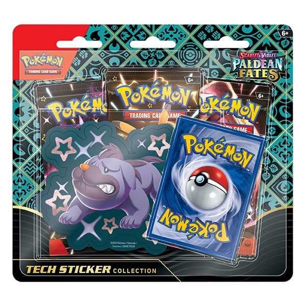Pokémon TCG: Scarlet & Violet 4.5 Paldean Fates Tech Sticker Box - Fidough/Greavard/Maschiff