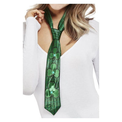 Paddys Day Light Up Shamrock Tie_1