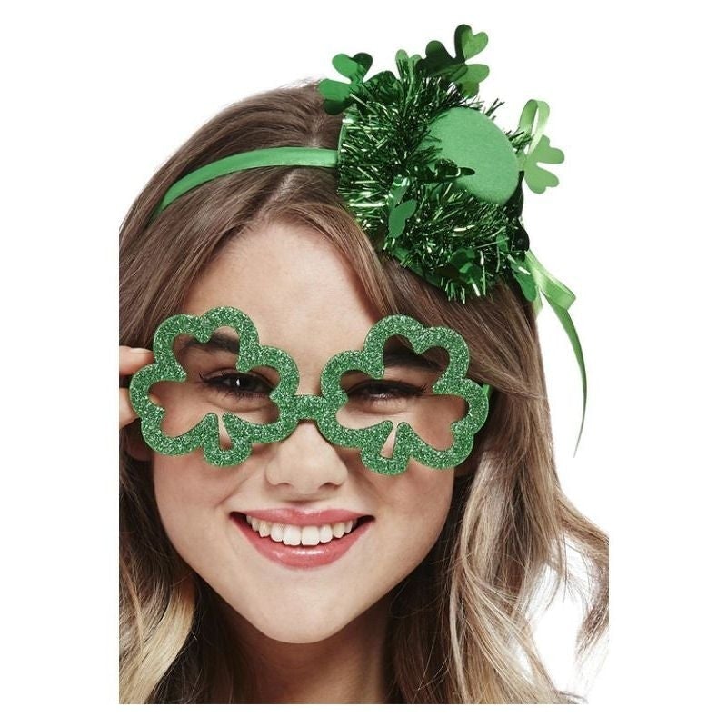 Paddys Day Shamrock Glitter Party Specs_1