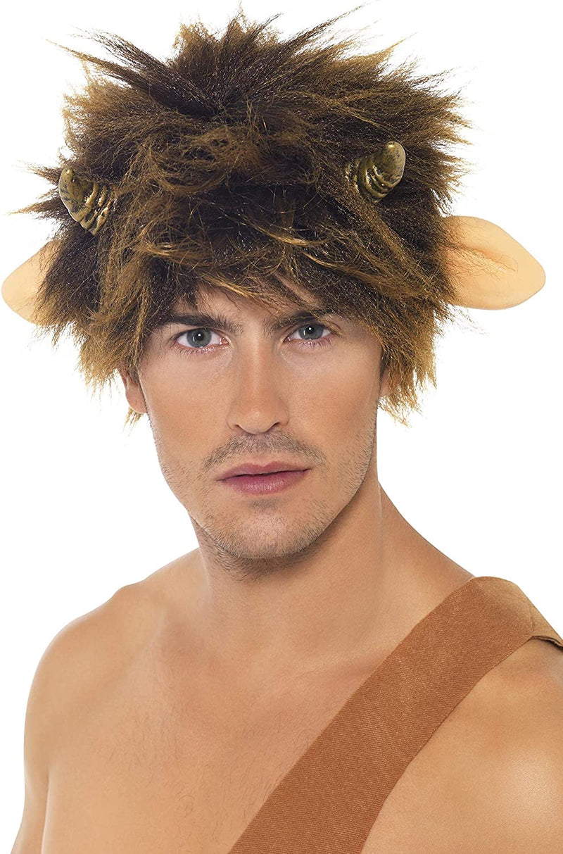 Pan Costume Adult Brown Ears Horns_4