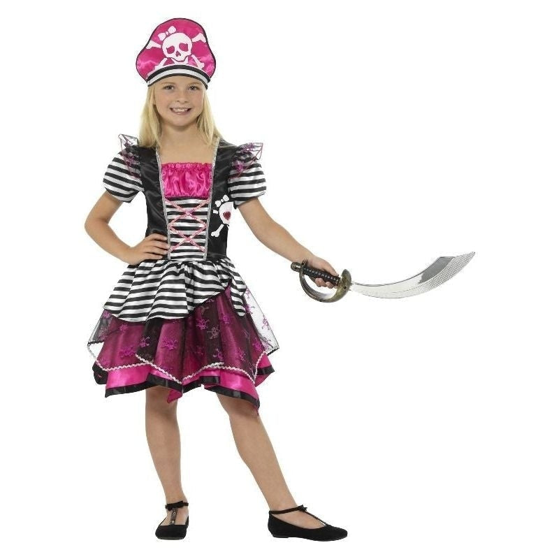 Perfect Pirate Girl Costume Kids Black Pink_4