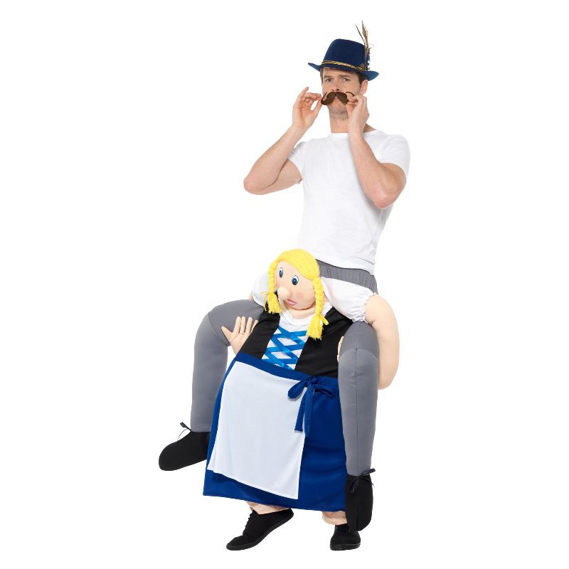 Piggyback Bavarian Beer Maiden Costume Blue Adult_3