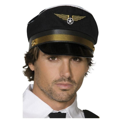 Pilots Cap Adult Black_1