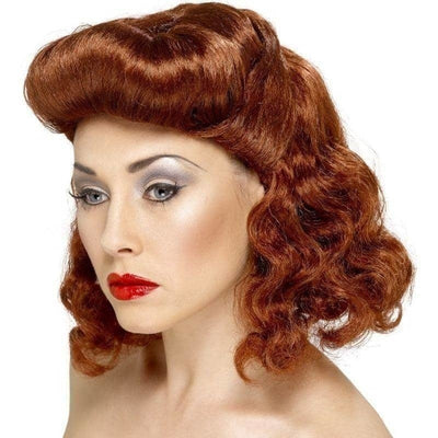 Pin Up Girl Wig Auburn Loose Curls_1