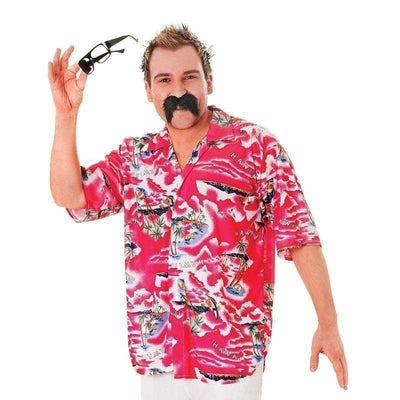 Pink Hawaiian Shirt with Flowers Mens Costume_1