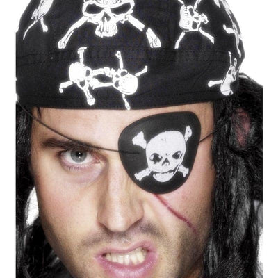 Pirate Eyepatch Adult Black White_1