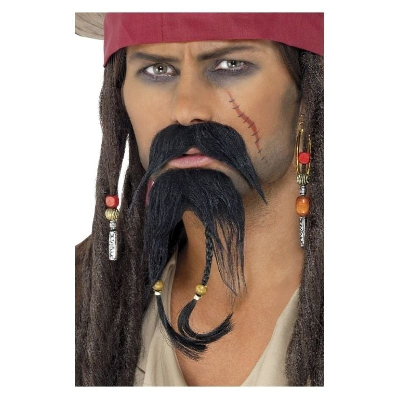 Size Chart Pirate Facial Hair Set Adult Black