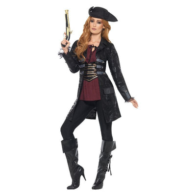 Pirate Jacket Ladies Black Adult_1