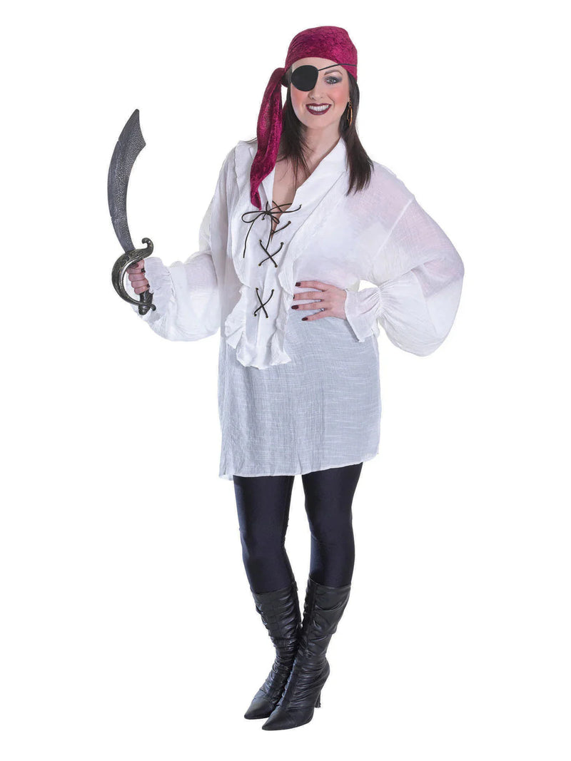 Size Chart Pirate Shirt Ladies Adult Costume