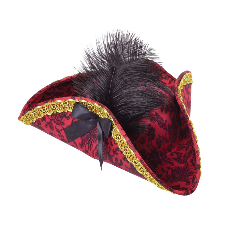 Pirate Tricorn Red Ladies Hats Female_1