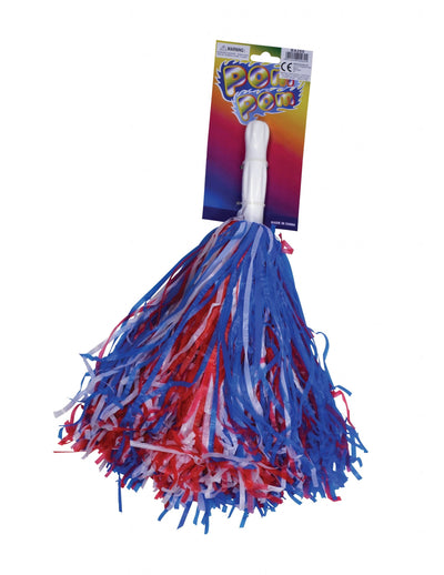 Pom Pom Red White Blue Cheerleader Costume Accessory_1