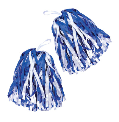 Pom Poms Blue White Cheerleader Costume Accessory_1