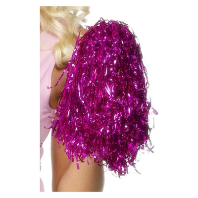 Pom Poms Metallic Pink Adult_1