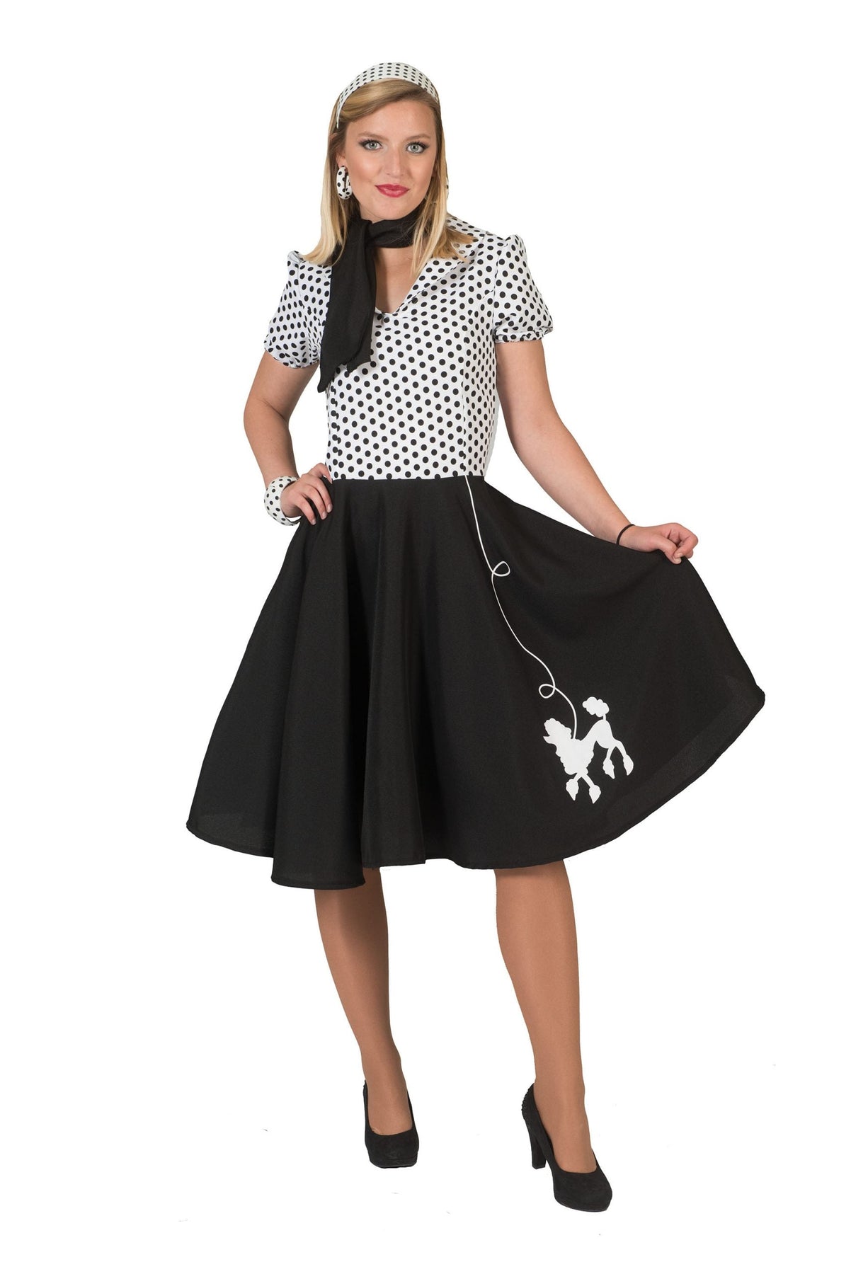 Poodle Dress White Black main image 1