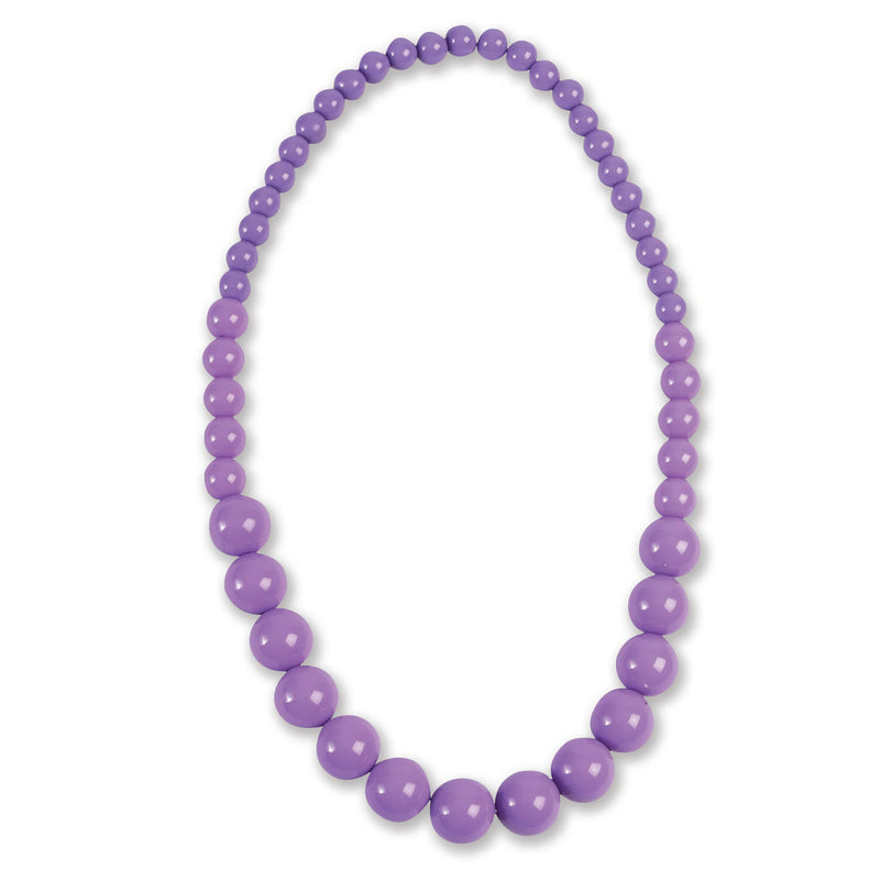 Pop Art Big Pearl Necklace Lavender Costume Accessories Female_1