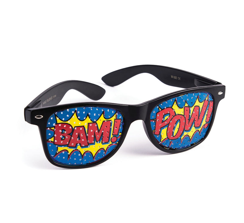 Pop Art " Pow" Screened Singlasses Costume Accessories Male_1