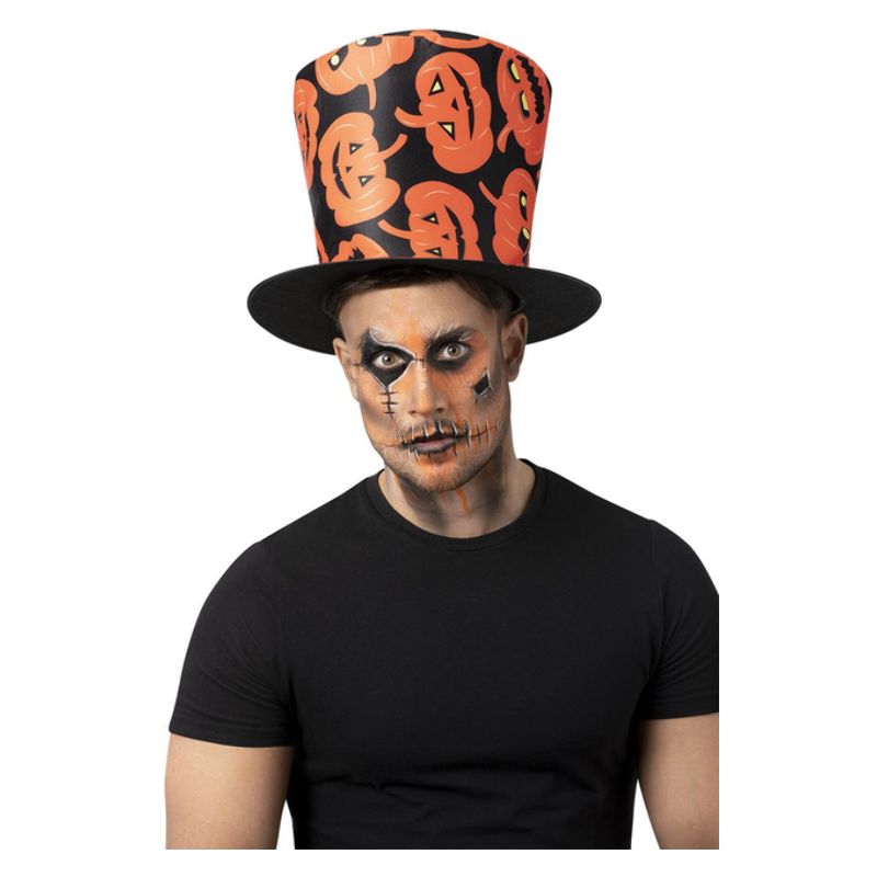 Pumpkin Top Hat Adult Orange_1