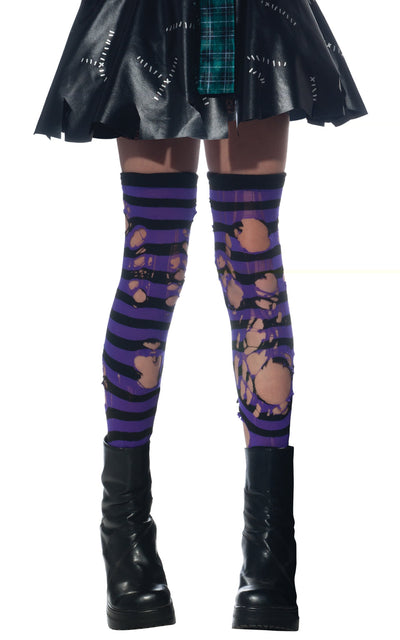 Purple Striped Tights Costume_1