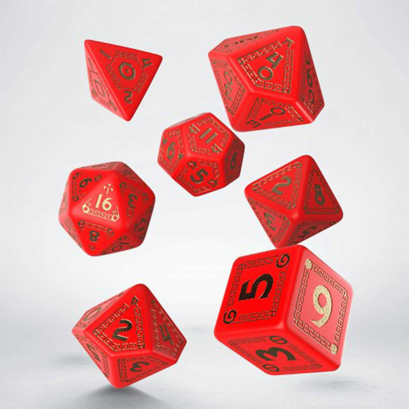 Q-Workshop RuneQuest Red & gold Dice Set