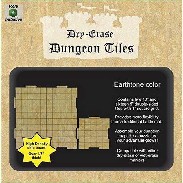 Dungeon Tiles - Sand color- Combo Pack of 5 x 10in and 16 x 5in squares