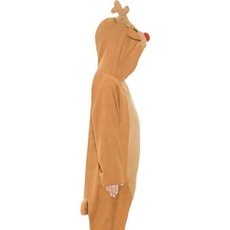 Reindeer Costume Kids Brown Hooded Jumpsuit_3