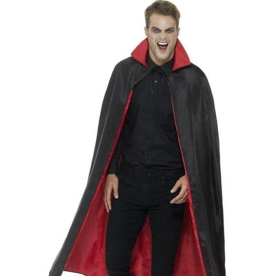 Reversible Vampire Cape Adult Black Red_1