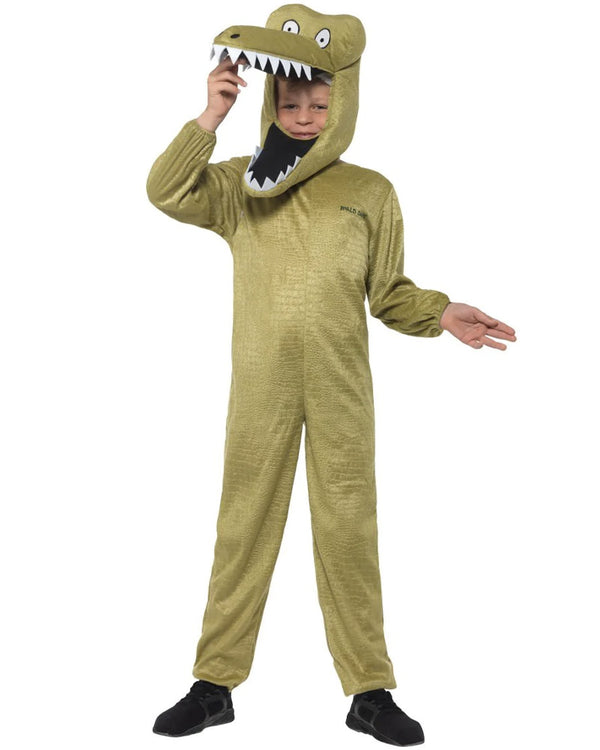 Roald Dahl Enormous Crocodile Costume Kids Green Jumpsuit_4