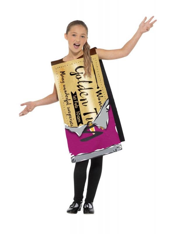 Roald Dahl Winning Wonka Bar Costume Kids Purple_3