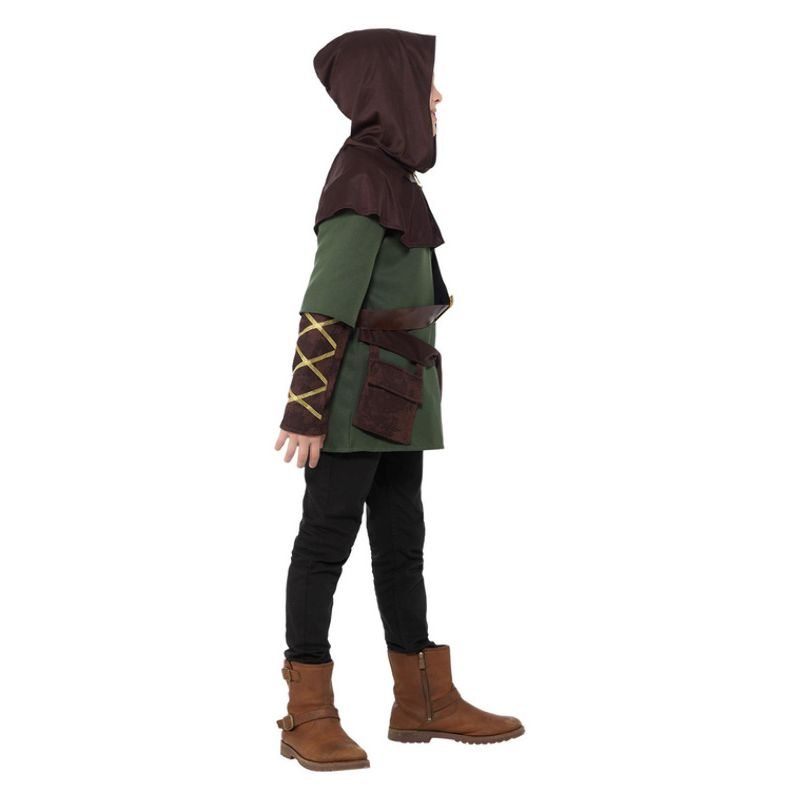 Robin Hood Boy Costume Green & Brown Child Green Arrow Archer_3