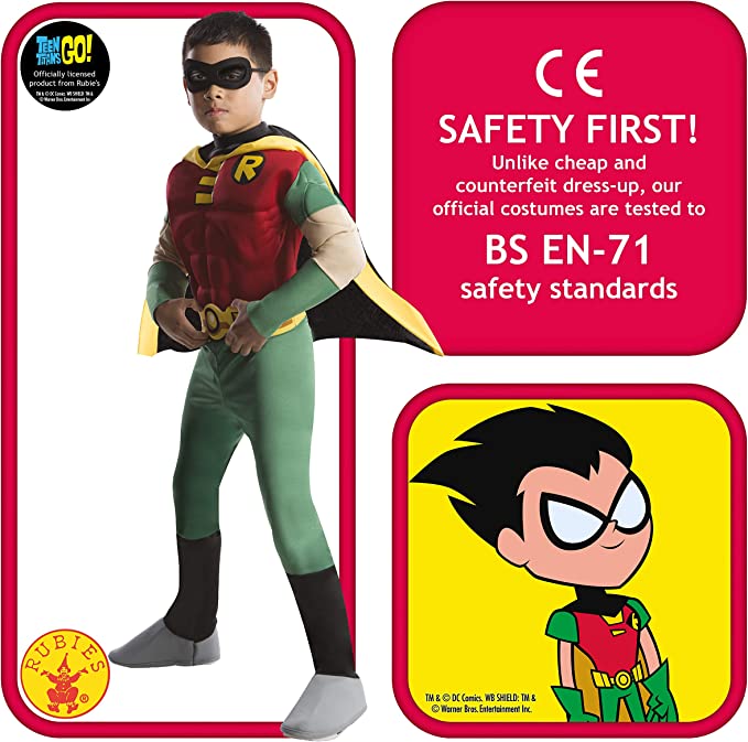 Robin Muscle Chest Kids Costume Batman DC Comics_4