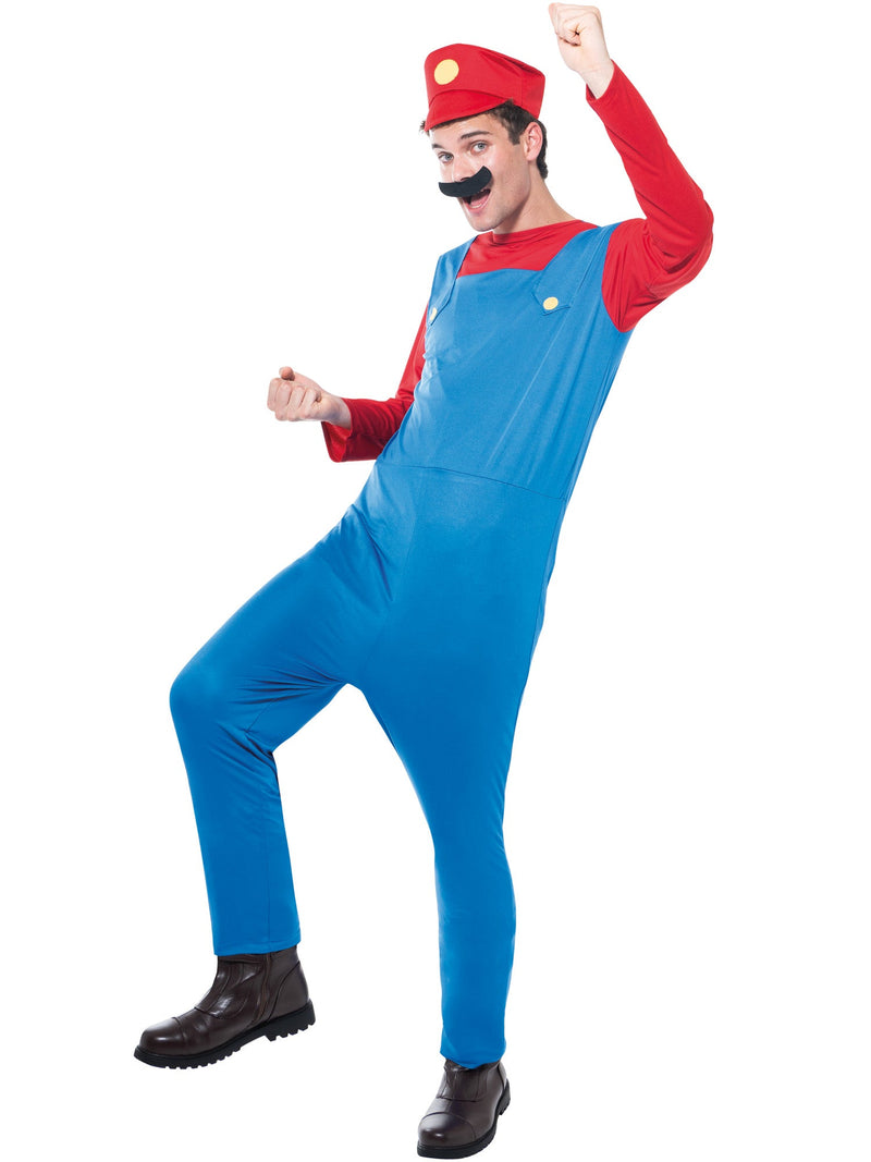 Adult Plumber Super Mario Costume for Men