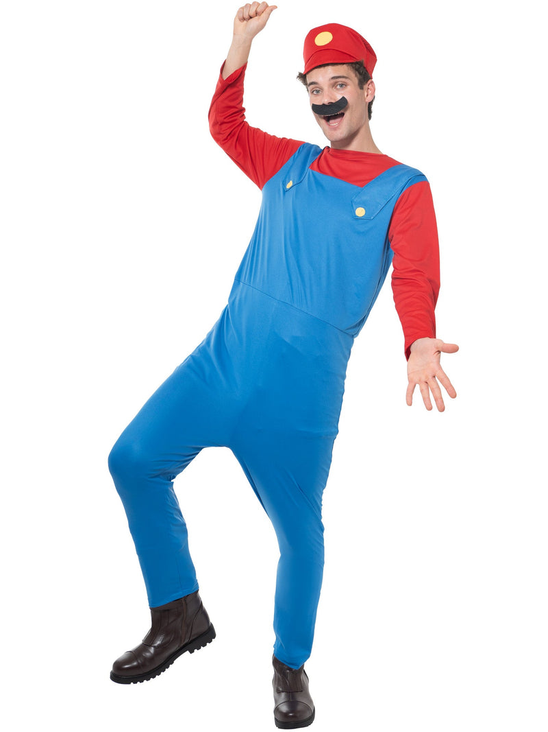 Adult Plumber Super Mario Costume for Men